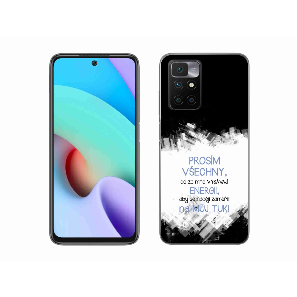 Gelový kryt mmCase na Xiaomi Redmi 10/Redmi 10 (2022) - vtipný text 1 modrý