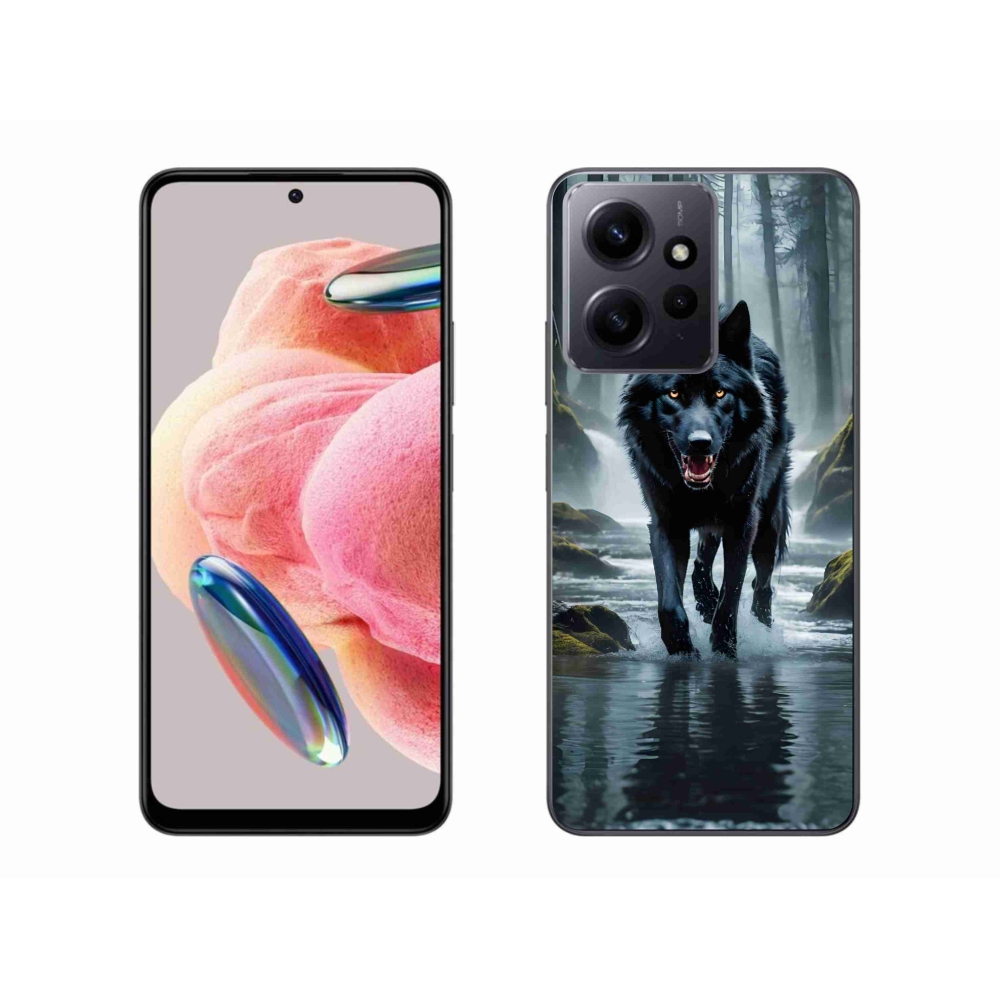 Gelový kryt mmCase na Xiaomi Redmi Note 12 4G - černý vlk