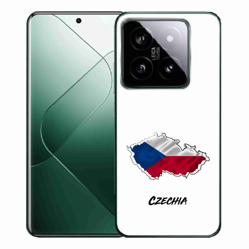 Gelový kryt mmCase na Xiaomi 14 Pro - Czechia bílé pozadí
