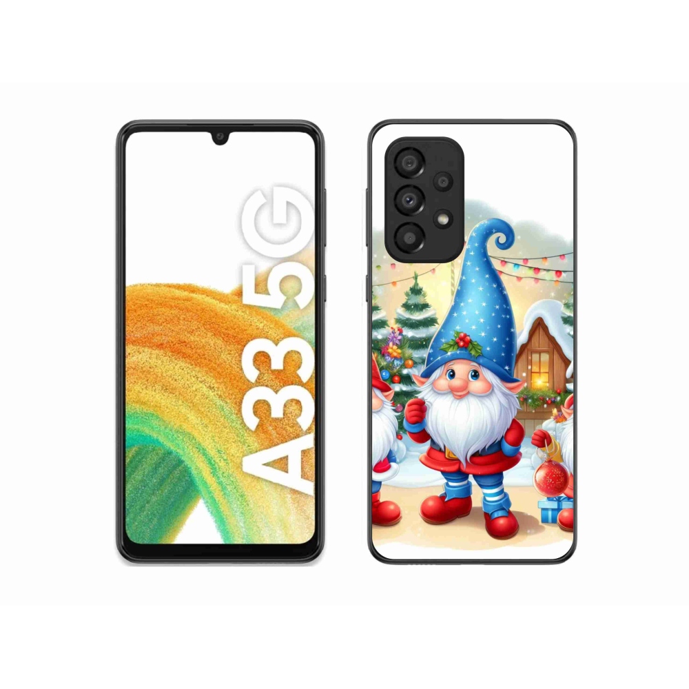 Gelový kryt mmCase na Samsung Galaxy A33 5G - vánoční skřítci