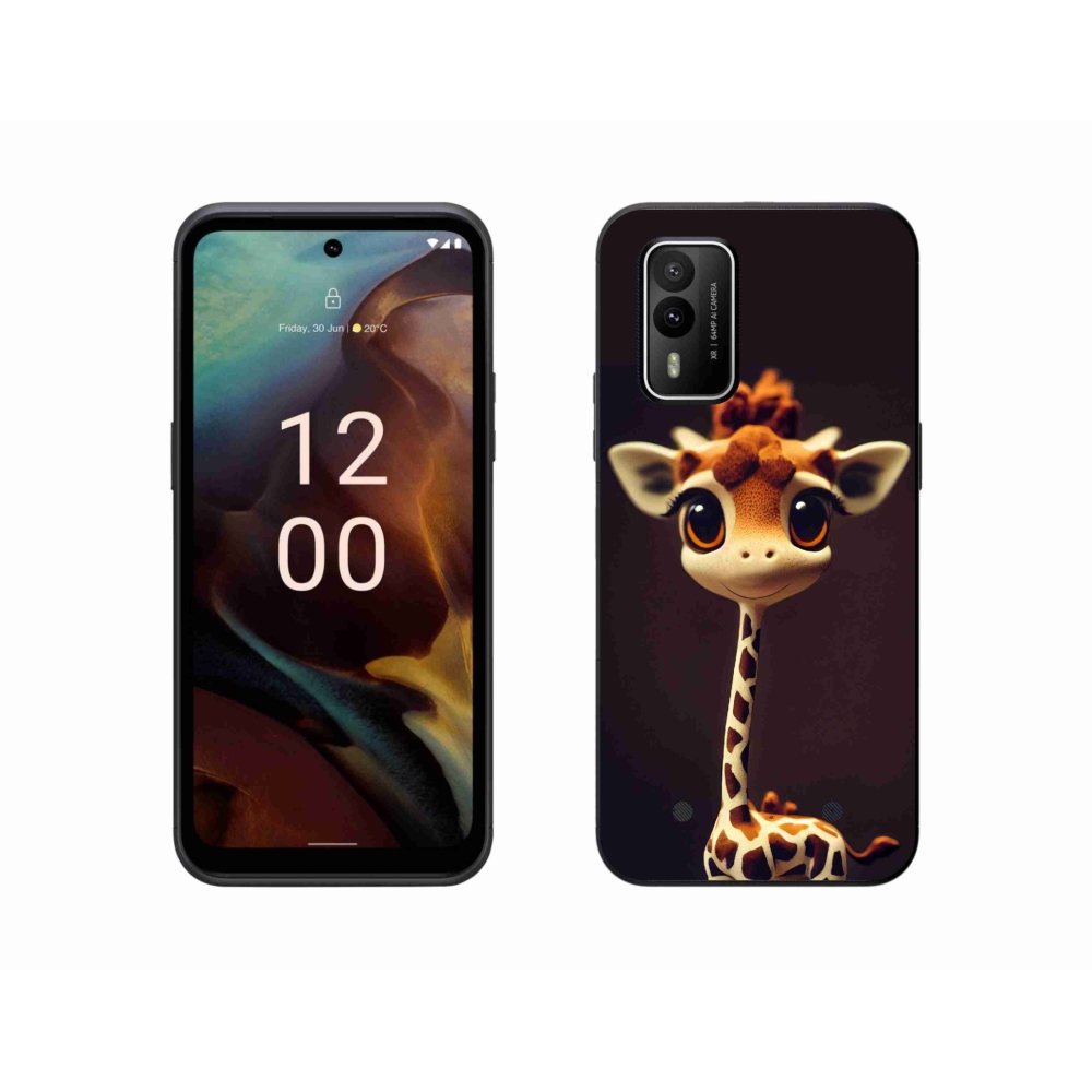 Gelový kryt mmCase na Nokia XR21 - malá žirafa