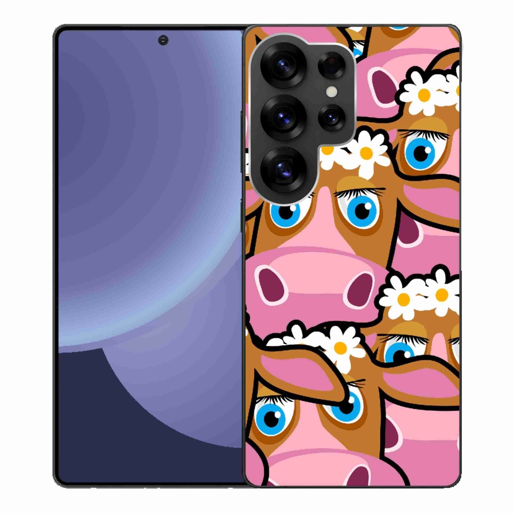 Gelový kryt mmCase na Samsung Galaxy S25 Ultra - kreslené kravičky