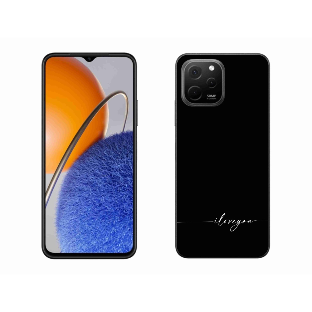 Gelový kryt mmCase na Huawei Nova Y61 - I love you černé pozadí
