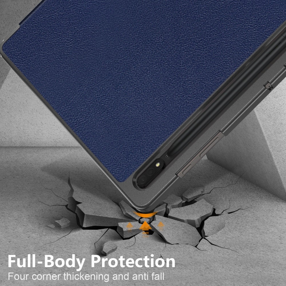 Case chytré zavírací pouzdro na Samsung Galaxy Tab S9 Ultra/Tab S10 Ultra - tmavěmodré