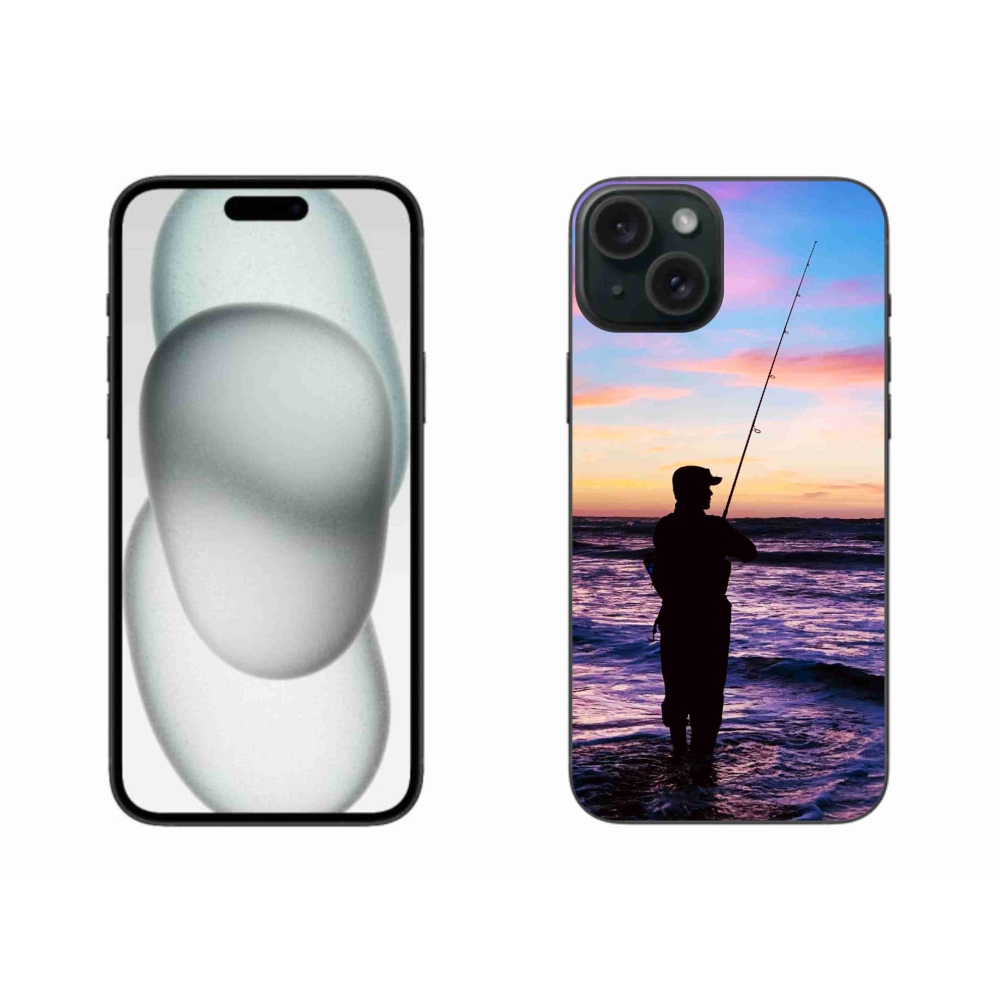 Gelový kryt mmCase na iPhone 15 Plus - rybaření 1