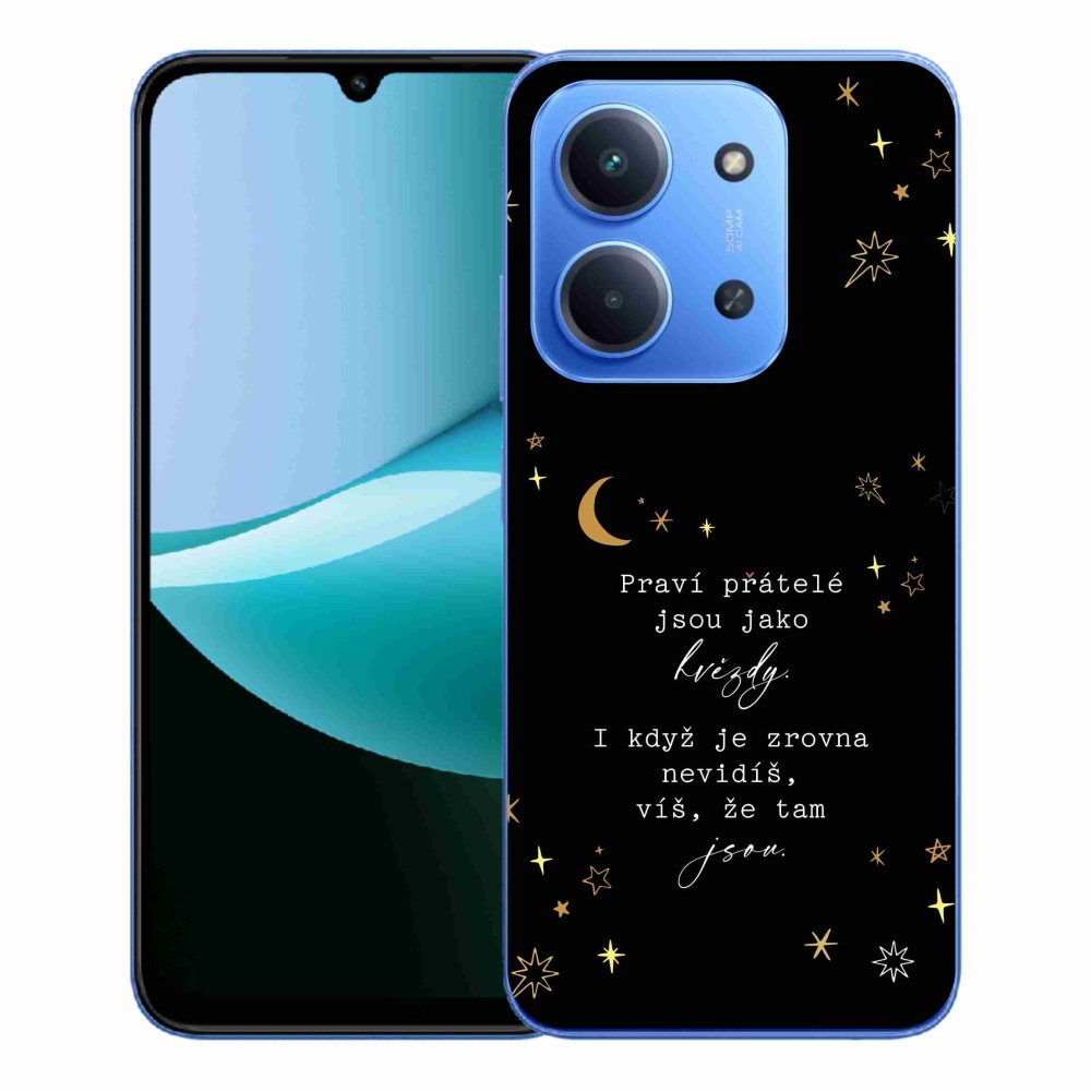 Gelový kryt mmCase na Xiaomi Redmi 15C 4G/5G (173mm) - citát 6 černé pozadí