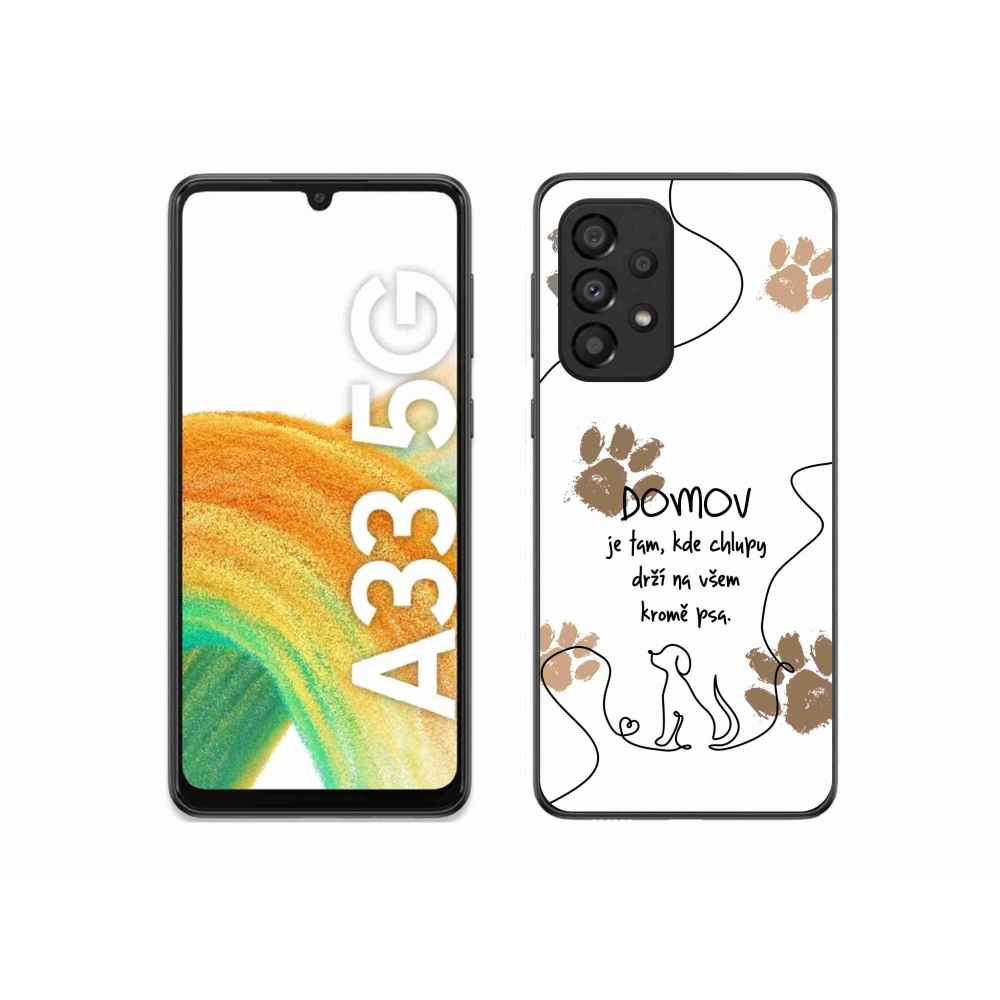 Gelový kryt mmCase na Samsung Galaxy A33 5G - psí motiv bílé pozadí
