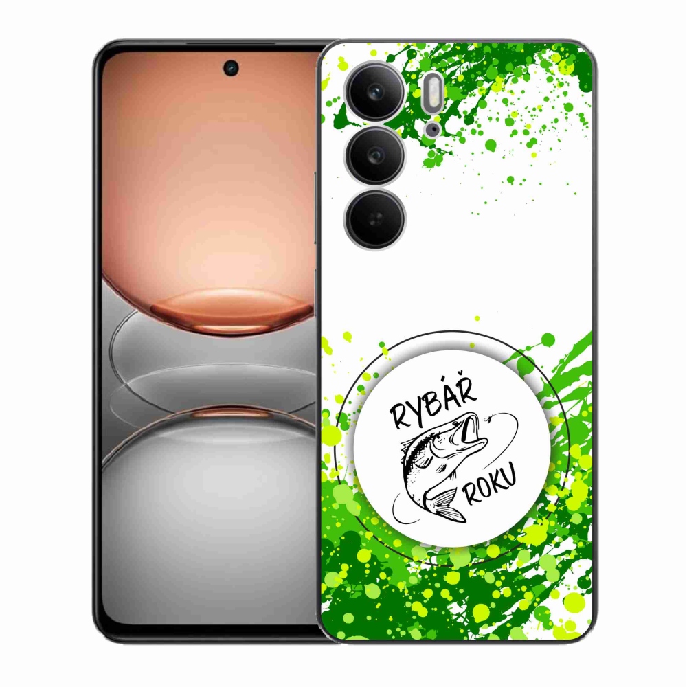 Gelový kryt mmCase na Realme C75 - rybář roku bílé pozadí