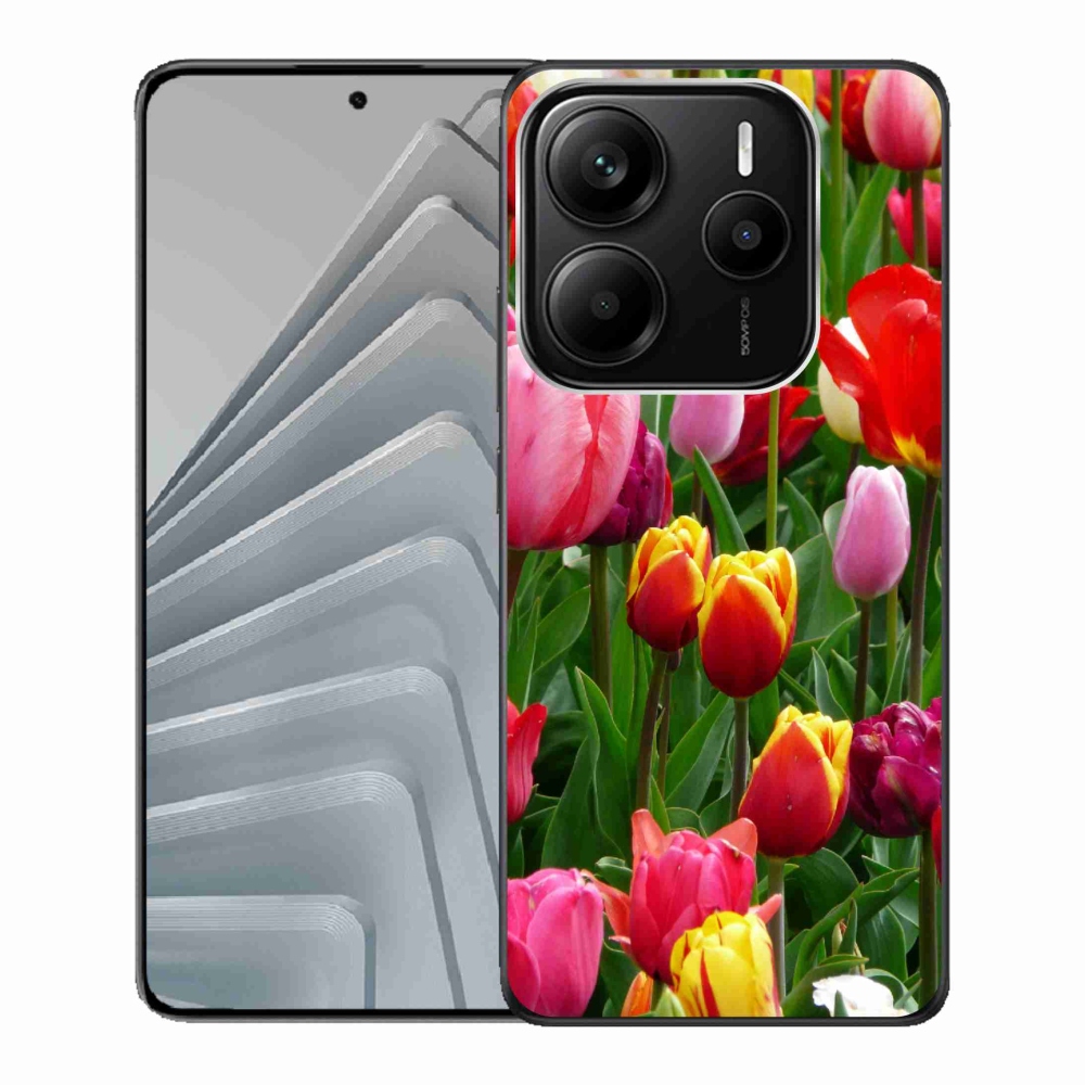 Gelový kryt mmCase na Xiaomi Redmi Note 14 5G - tulipány