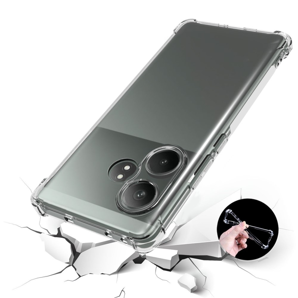 Gelový obal s vyztuženými rohy na Realme GT 6 5G/GT 6T 5G - průhledný