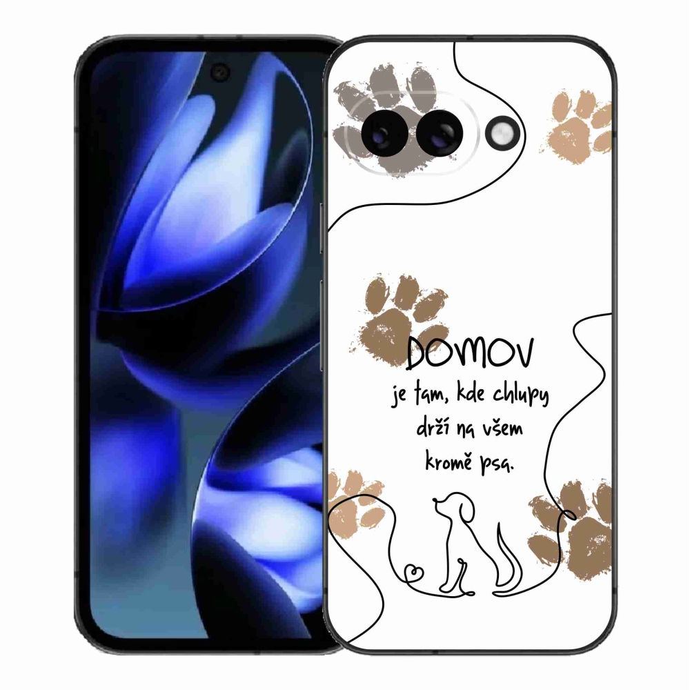 Gelový kryt mmCase na Google Pixel 9a - psí motiv bílé pozadí