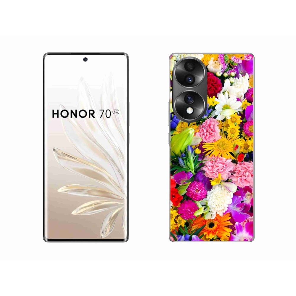 Gelový kryt mmCase na Honor 70 - květiny 12