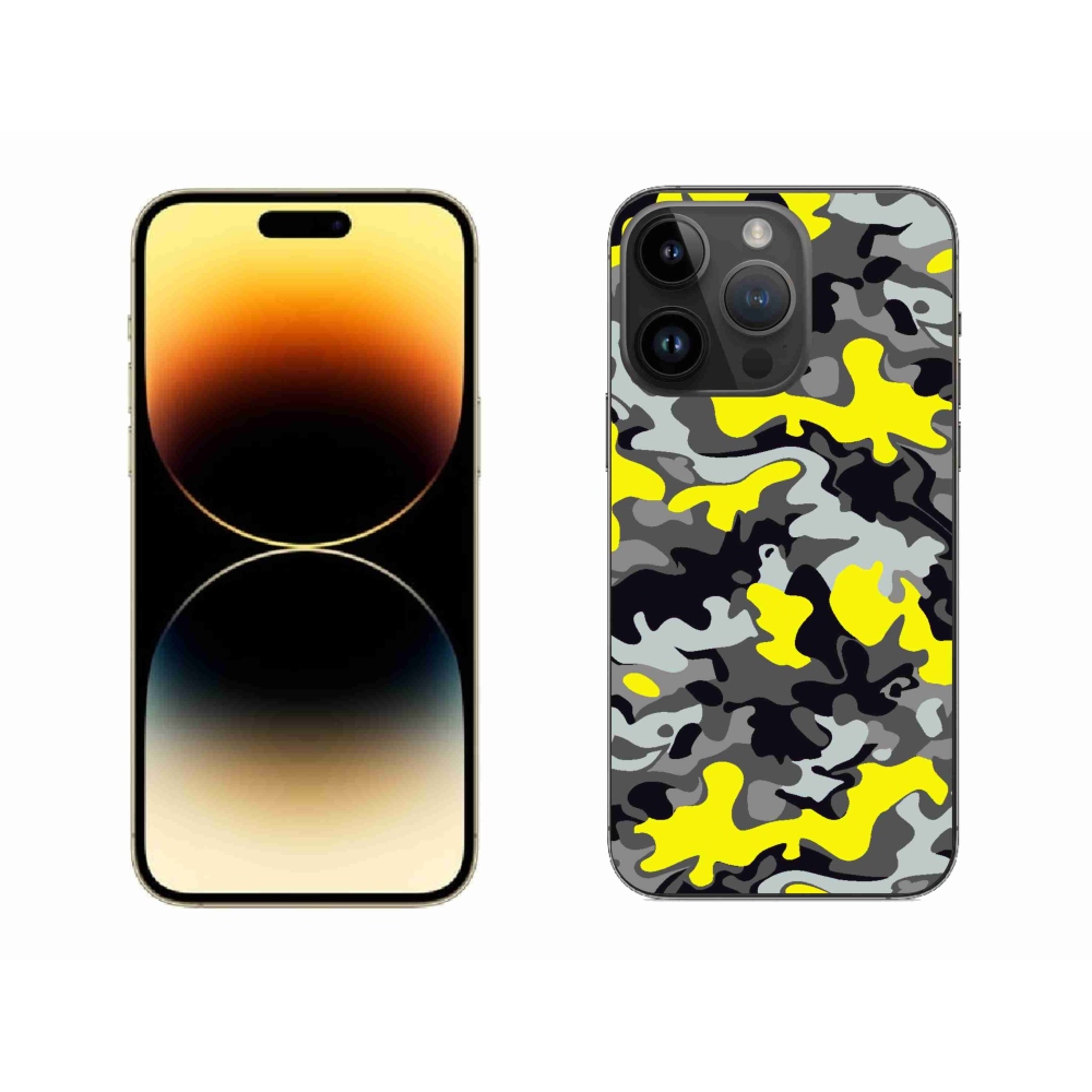 Gelový kryt mmCase na iPhone 14 Pro Max - maskáčový vzor 6