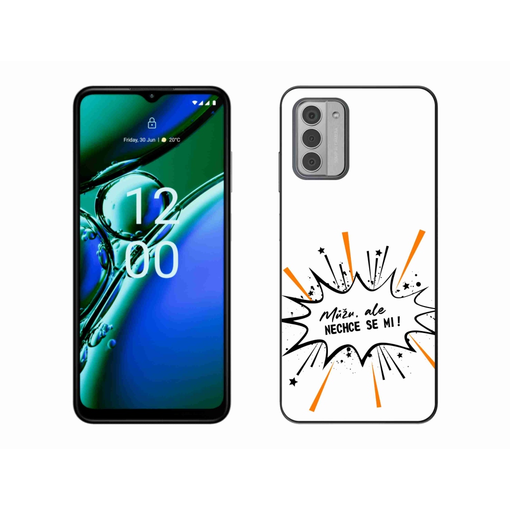 Gelový kryt mmCase na Nokia G42 - vtipný text 11 bílé pozadí