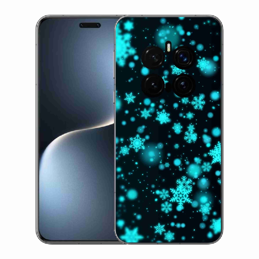 Gelový kryt mmCase na Honor Magic 7 Pro 5G - sněhové vločky 1