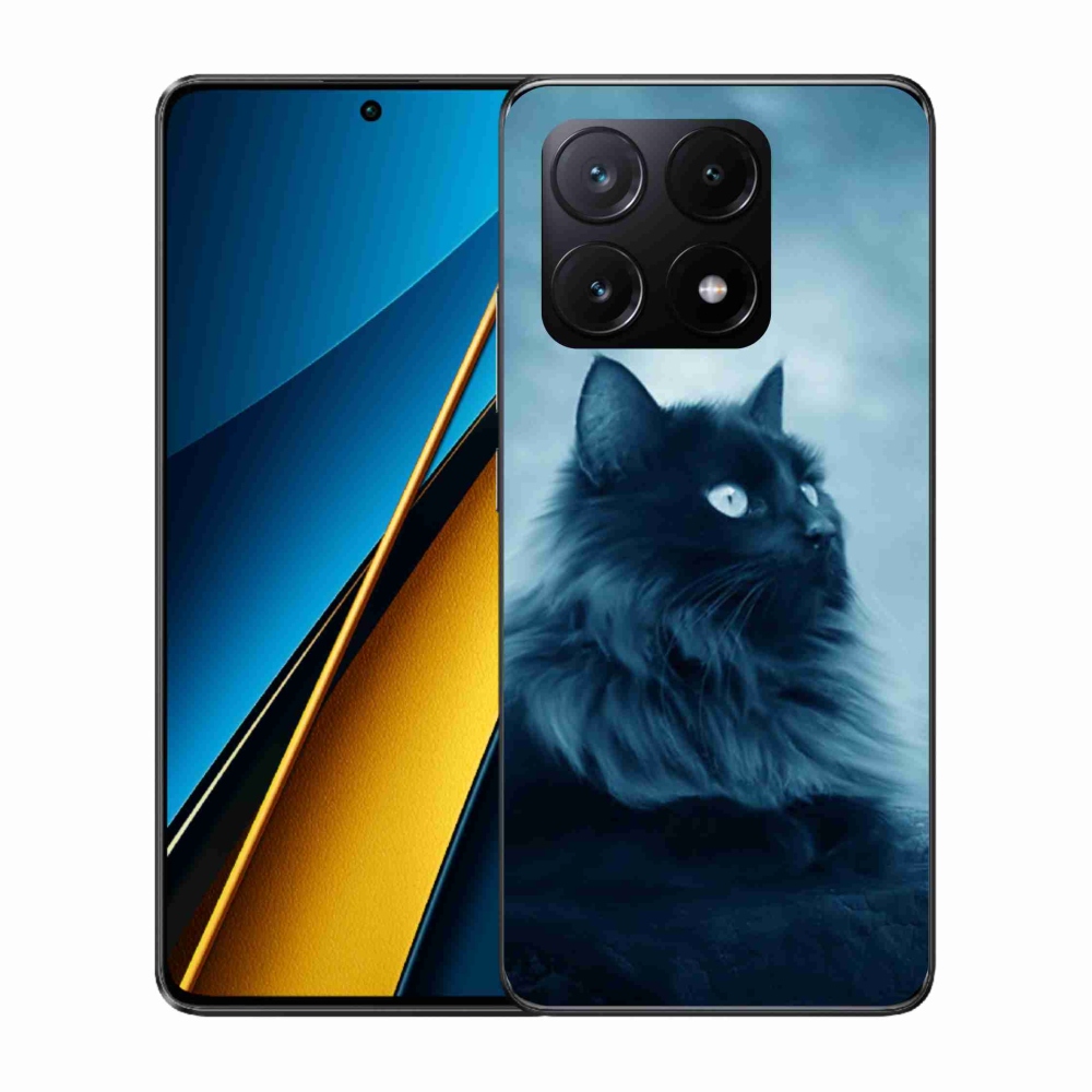 Gelový obal mmCase na Xiaomi Poco X6 Pro 5G - černá kočka 1
