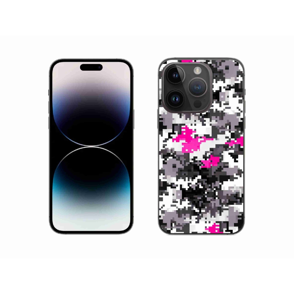 Gelový kryt mmCase na iPhone 14 Pro - maskáčový vzor 4