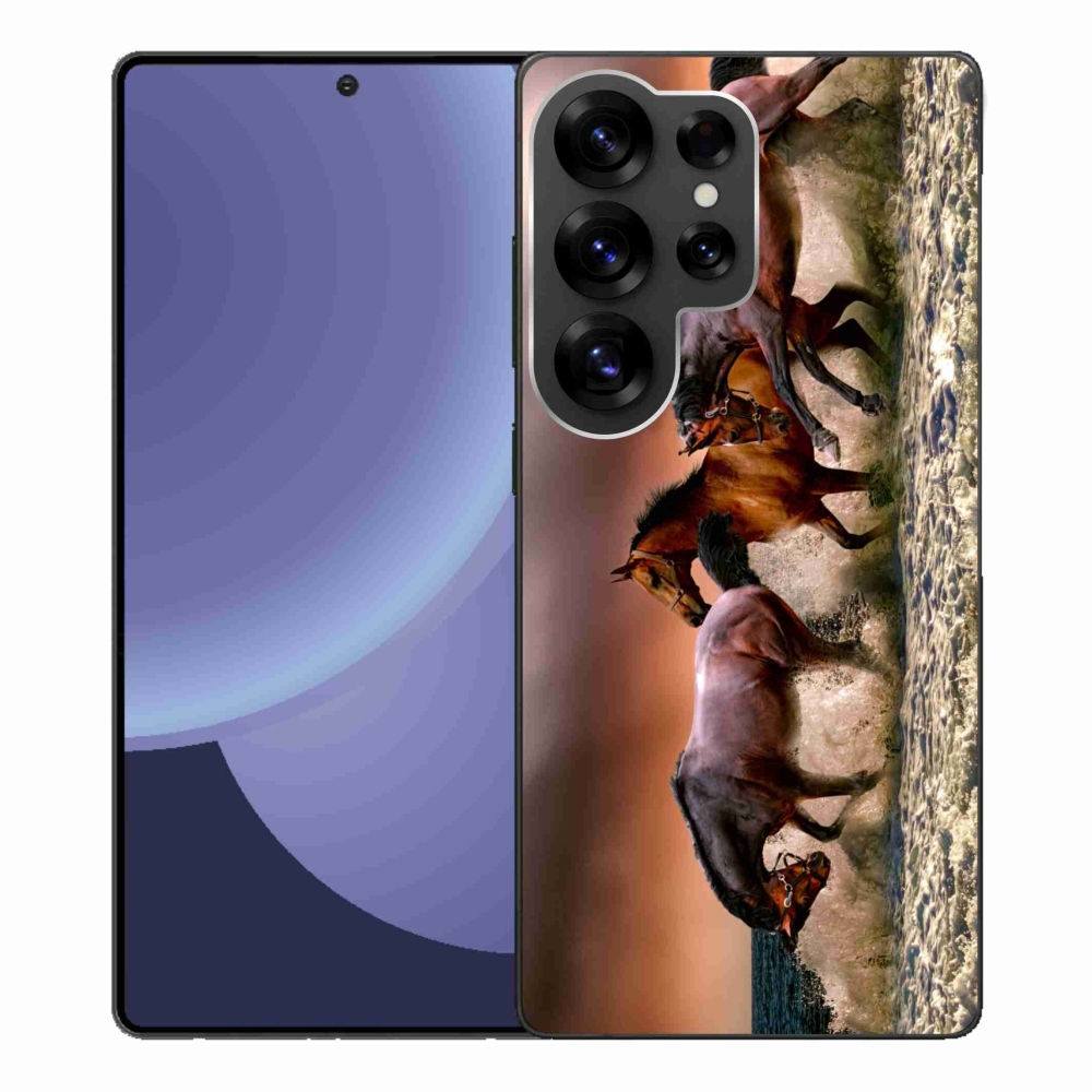 Gelový kryt mmCase na Samsung Galaxy S25 Ultra - koně 1