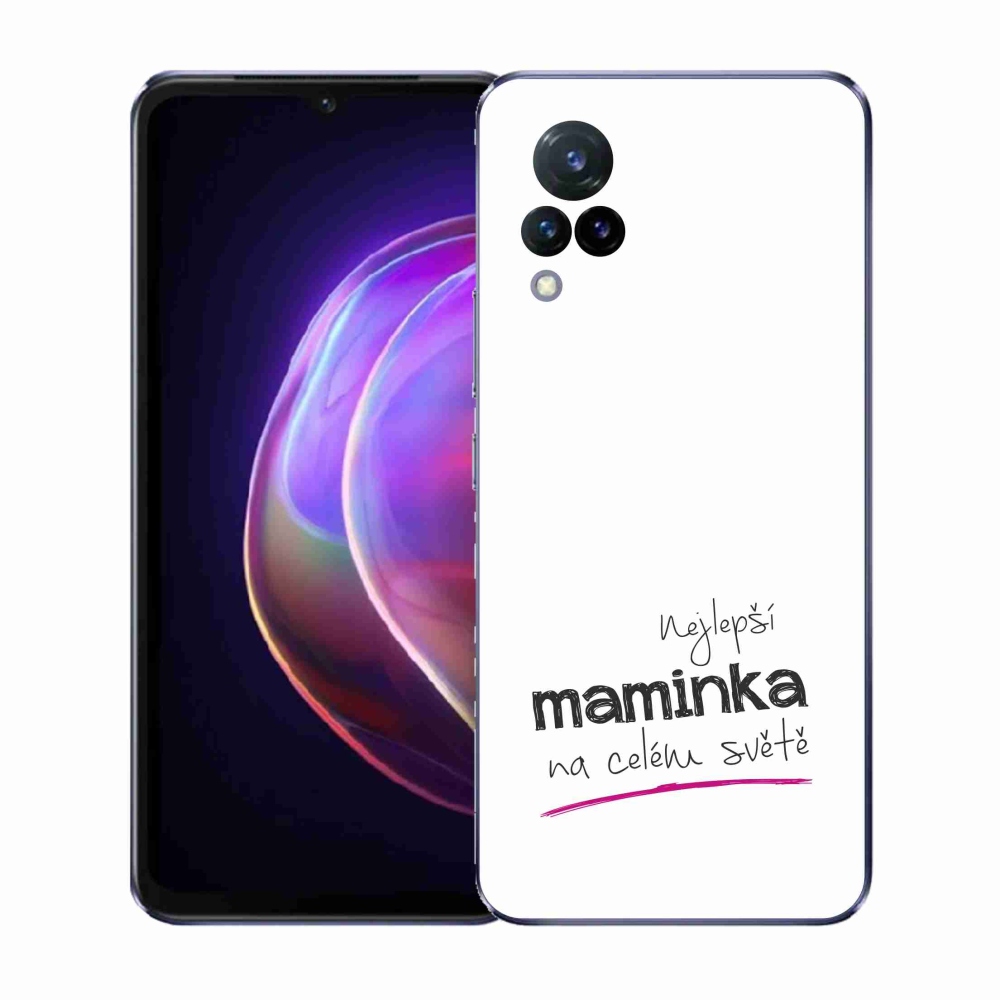 Gelový kryt mmCase na Vivo V21 4G/5G - nejlepší maminka 4 bílé pozadí