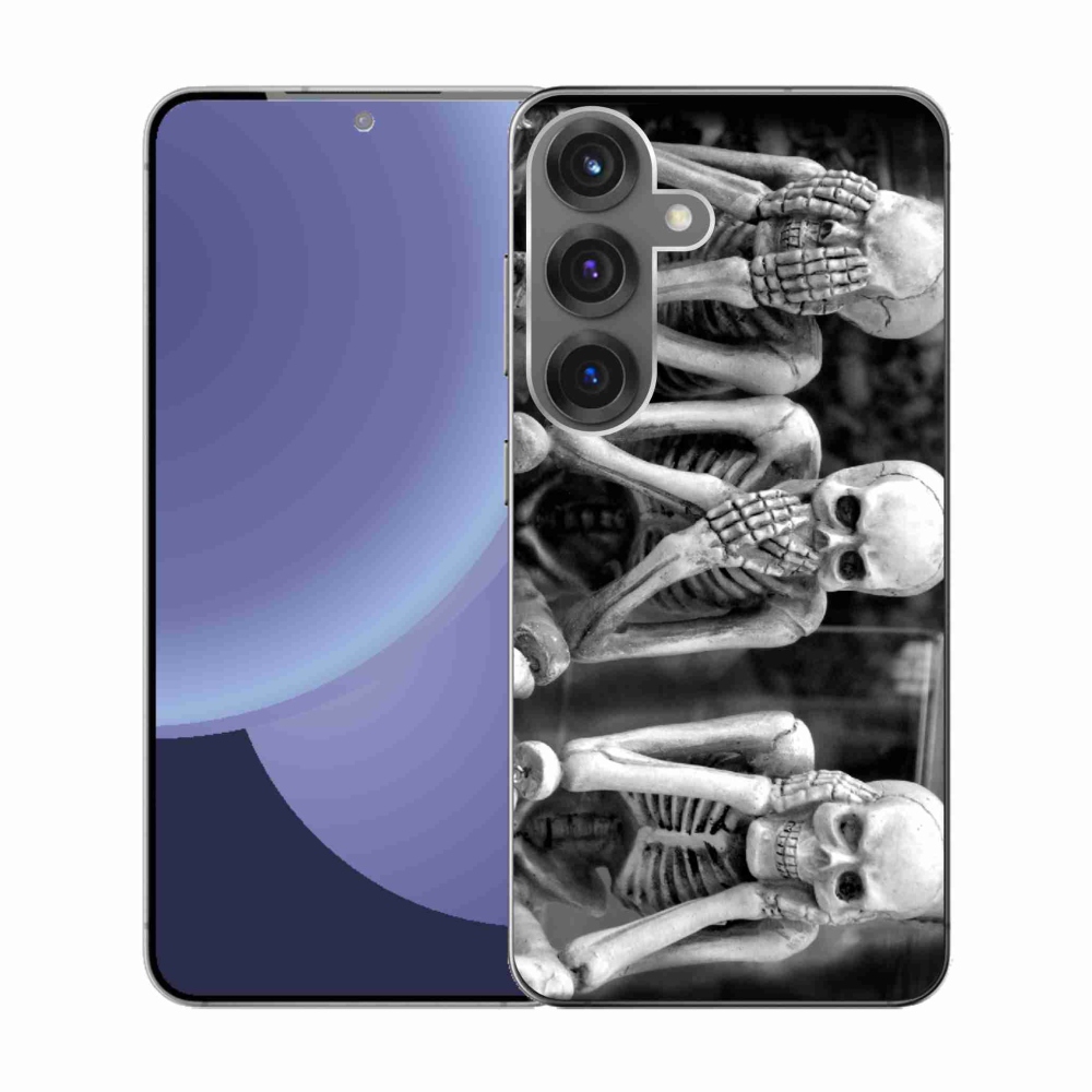 Gelový kryt mmCase na Samsung Galaxy S25 - kostlivci
