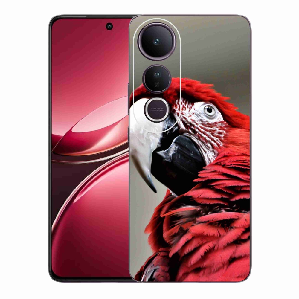 Gelový kryt mmCase na Vivo V50 Lite 4G/5G - papoušek ara červený