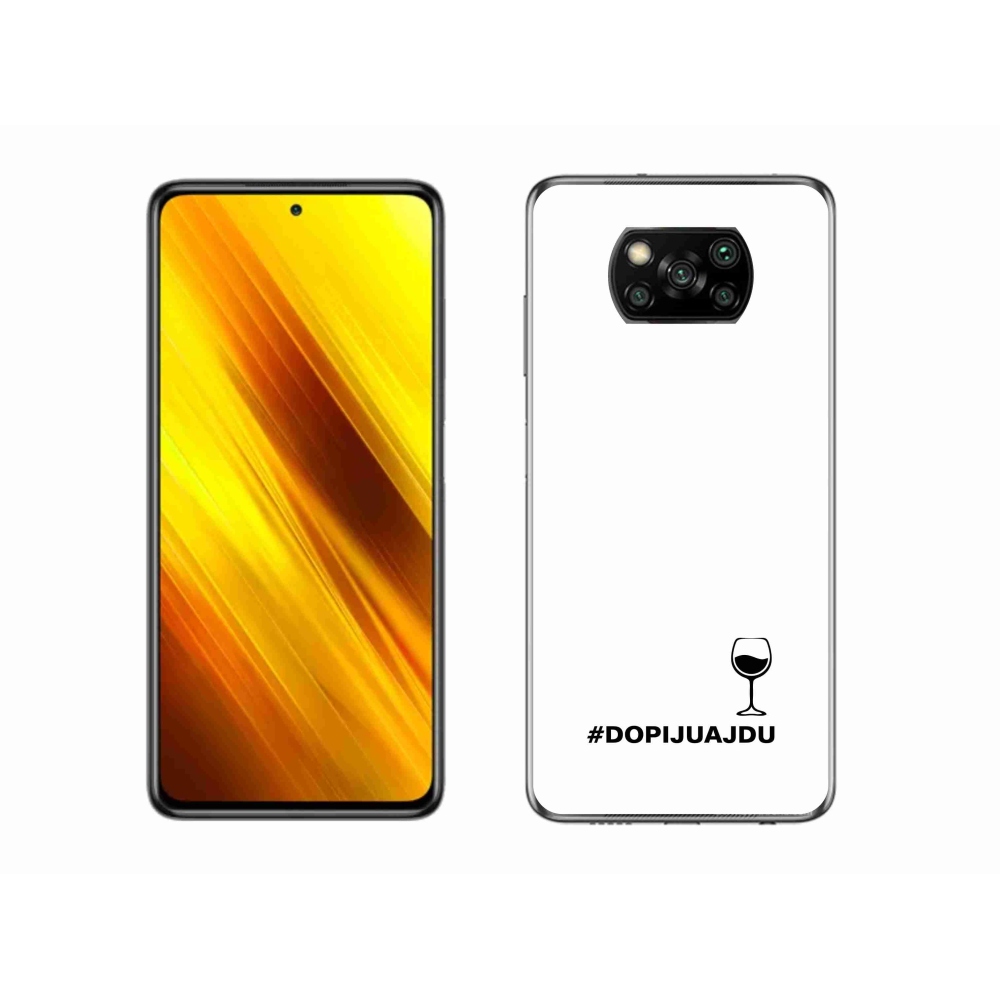Gelový kryt mmCase na Xiaomi Poco X3 Pro - vinný motiv bílé pozadí