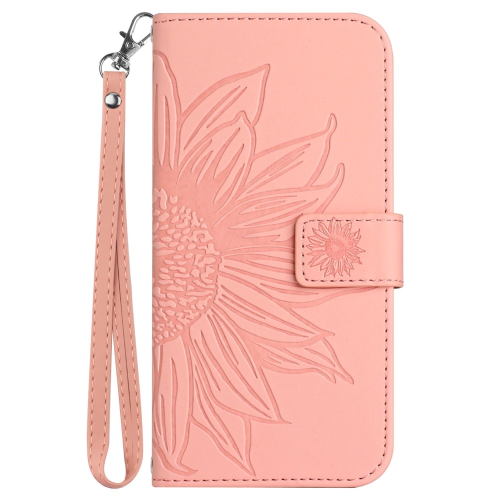 Sunflowers knížkové pouzdro na Xiaomi Redmi Note 14 Pro - růžové