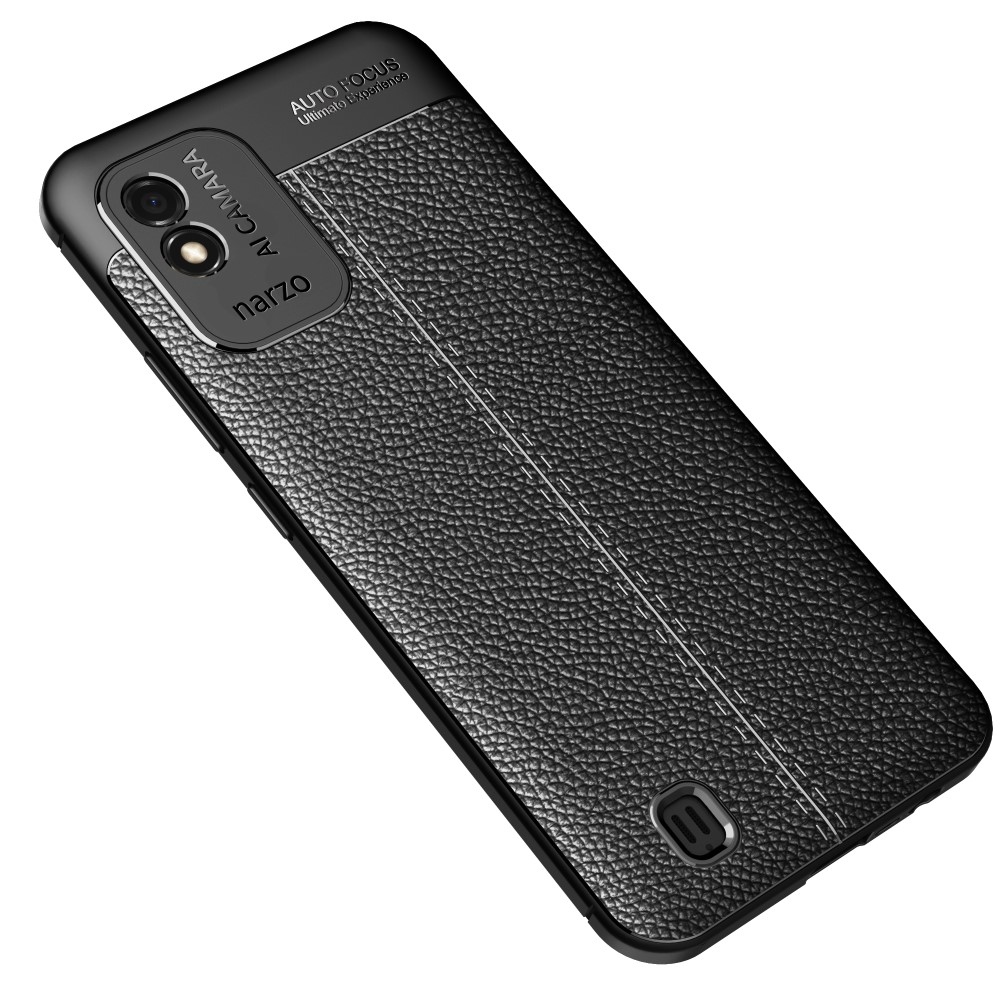Litchi odolný gelový obal na Realme Narzo 50i - černý