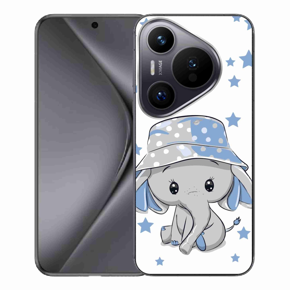Gelový kryt mmCase na Huawei Pura 70 Pro - modrý slon