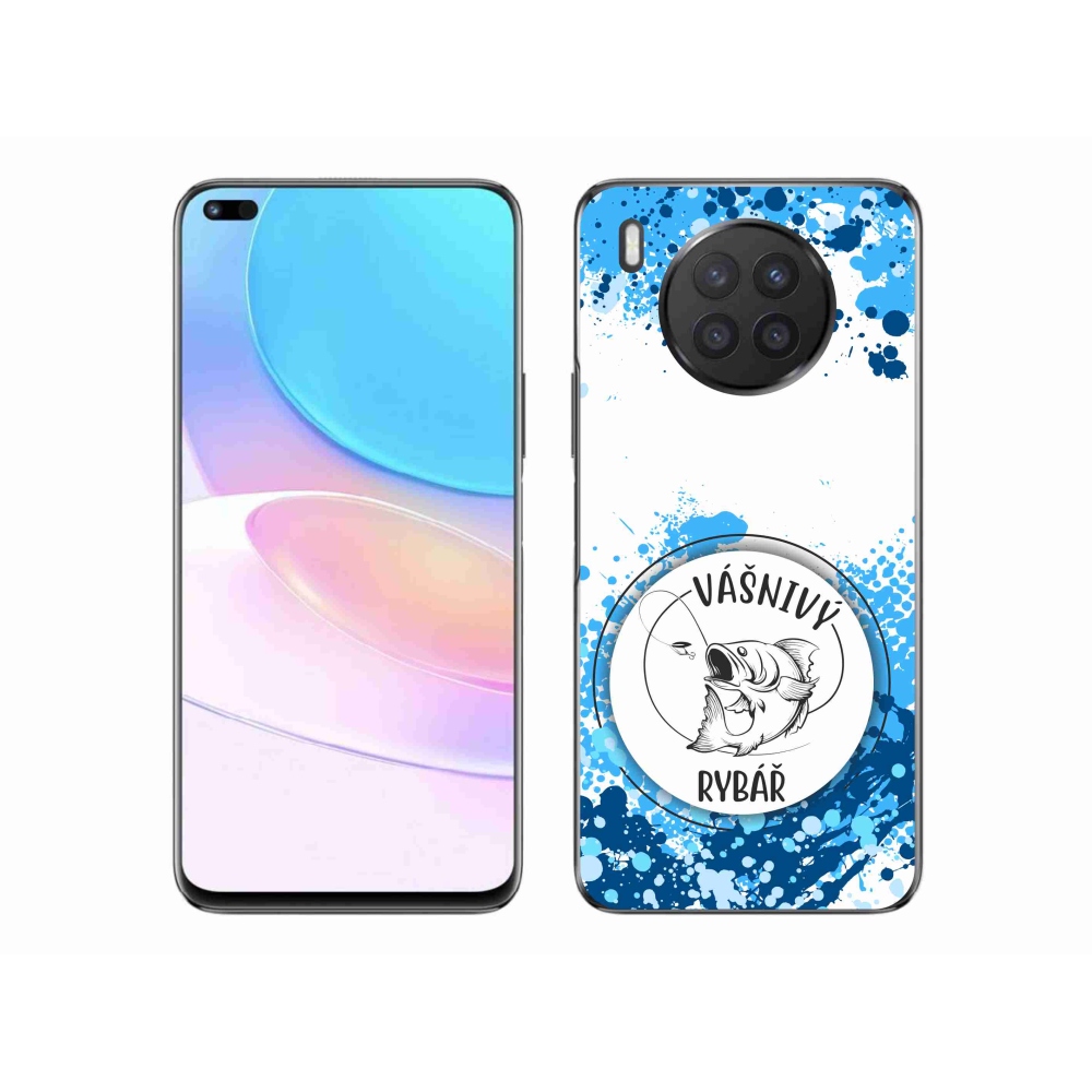 Gelový kryt mmCase na Honor 50 Lite - vášnivý rybář bílé pozadí