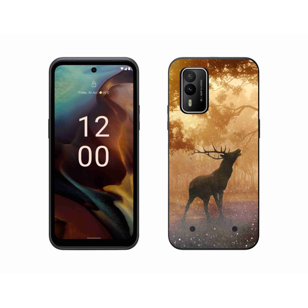 Gelový kryt mmCase na Nokia XR21 - jelen v říji
