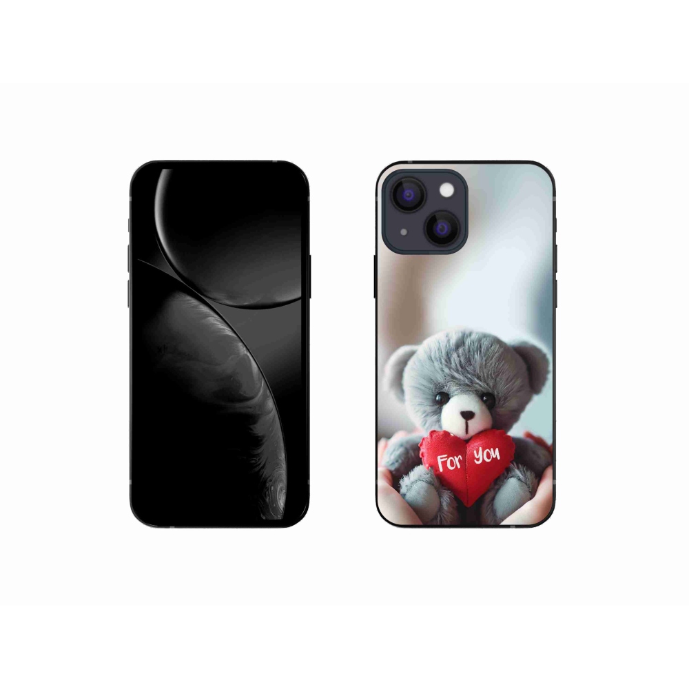 Gelový kryt mmCase na iPhone 13 mini 5.4 - medvídek pro zamilované