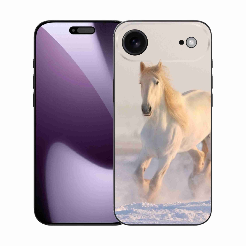 Gelový kryt mmCase na iPhone 17 Air - kůň ve sněhu