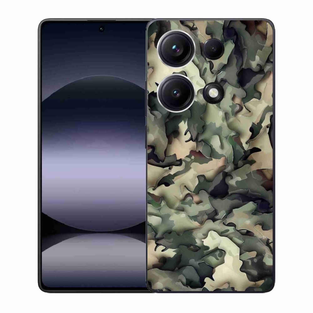 Gelový kryt mmCase na Xiaomi Redmi Note 14S - maskáčový vzor 9