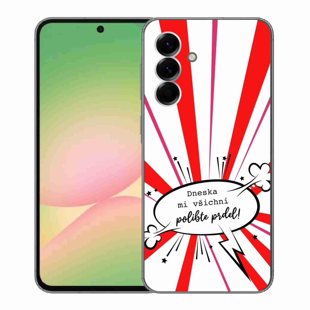 Gelový kryt mmCase na Samsung Galaxy A56 5G - vtipný text 15 bílé pozadí