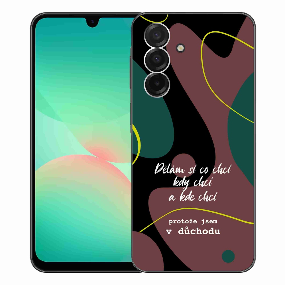 Gelový kryt mmCase na Samsung Galaxy A26 5G - vtipný text 10 černé pozadí