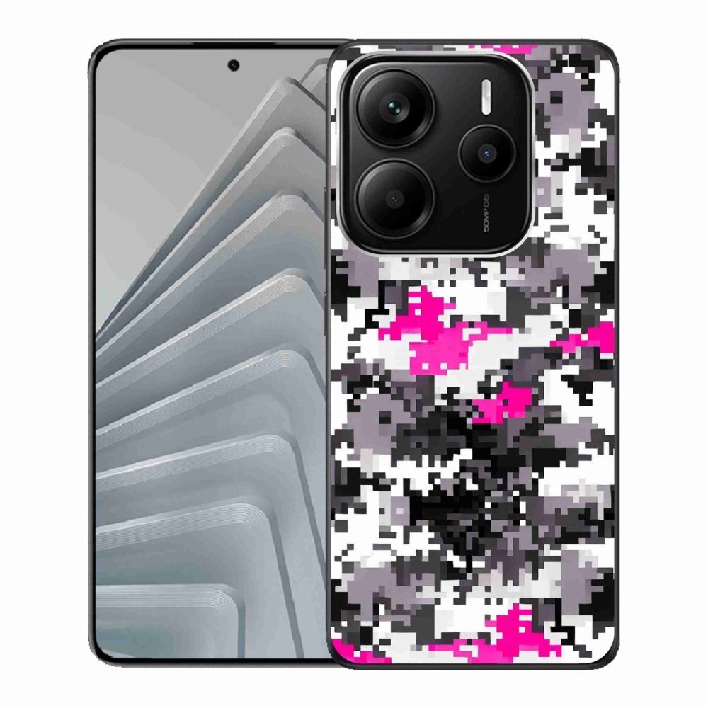 Gelový kryt mmCase na Xiaomi Redmi Note 14 5G - maskáčový vzor 4