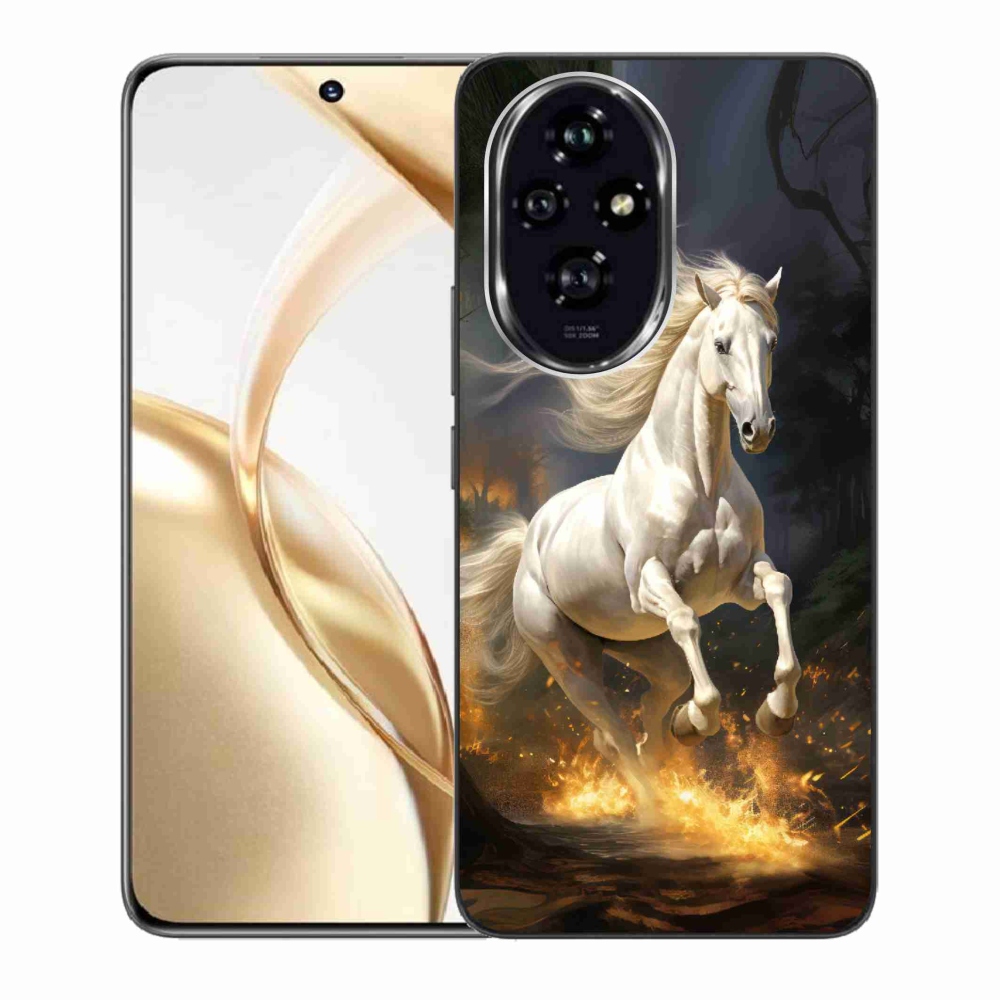 Gelový kryt mmCase na Honor 200 5G - bílý kůň 2