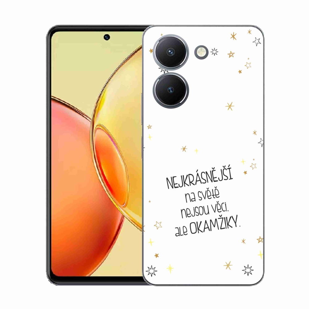 Gelový kryt mmCase na Vivo Y36 - citát 4 bílé pozadí