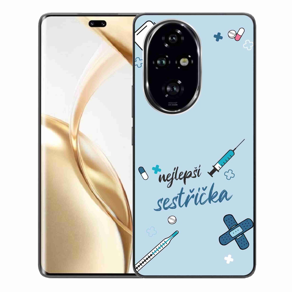 Gelový kryt mmCase na Honor 200 Pro 5G - nejlepší sestřička modré pozadí