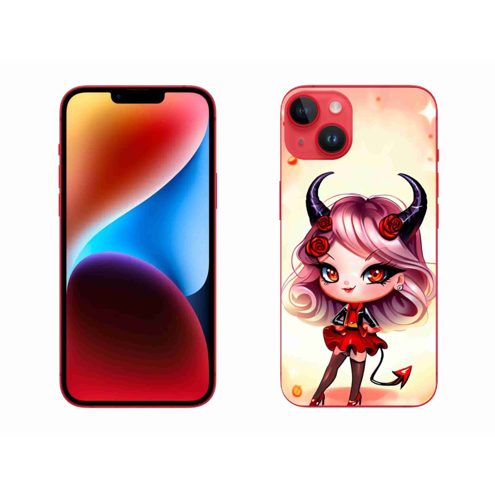 Gelový kryt mmCase na iPhone 14 Plus - kreslená čertice