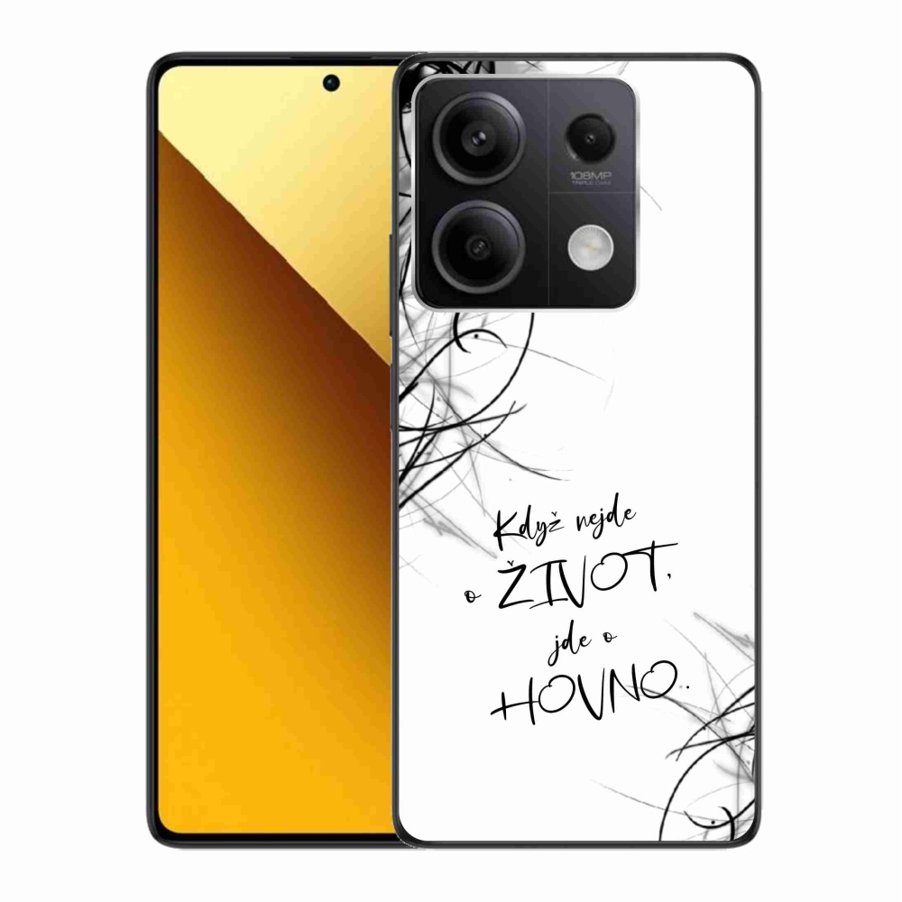 Gelový kryt mmCase na Xiaomi Redmi Note 13 5G - vtipný text 16 bílé pozadí