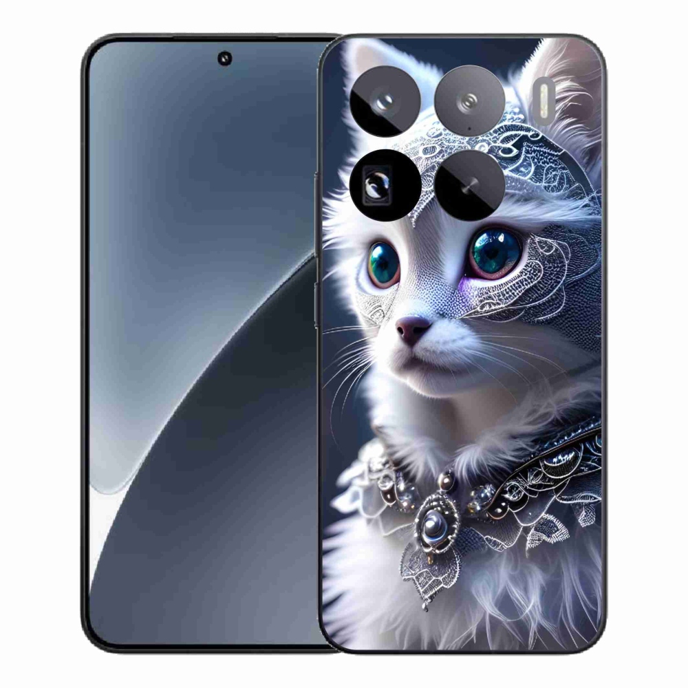 Gelový kryt mmCase na Xiaomi 15 Pro - bílá kočka