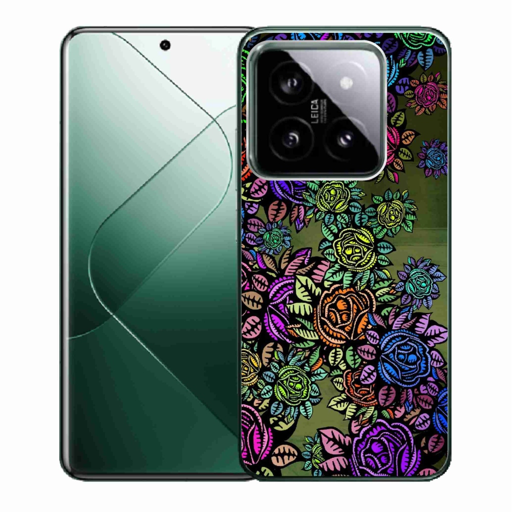 Gelový kryt mmCase na Xiaomi 14 - květiny 6