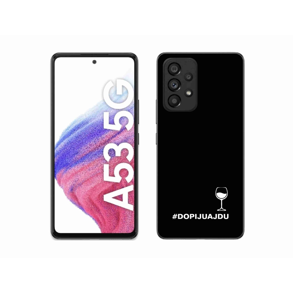 Gelový kryt mmCase na Samsung Galaxy A53 5G - vinný motiv černé pozadí