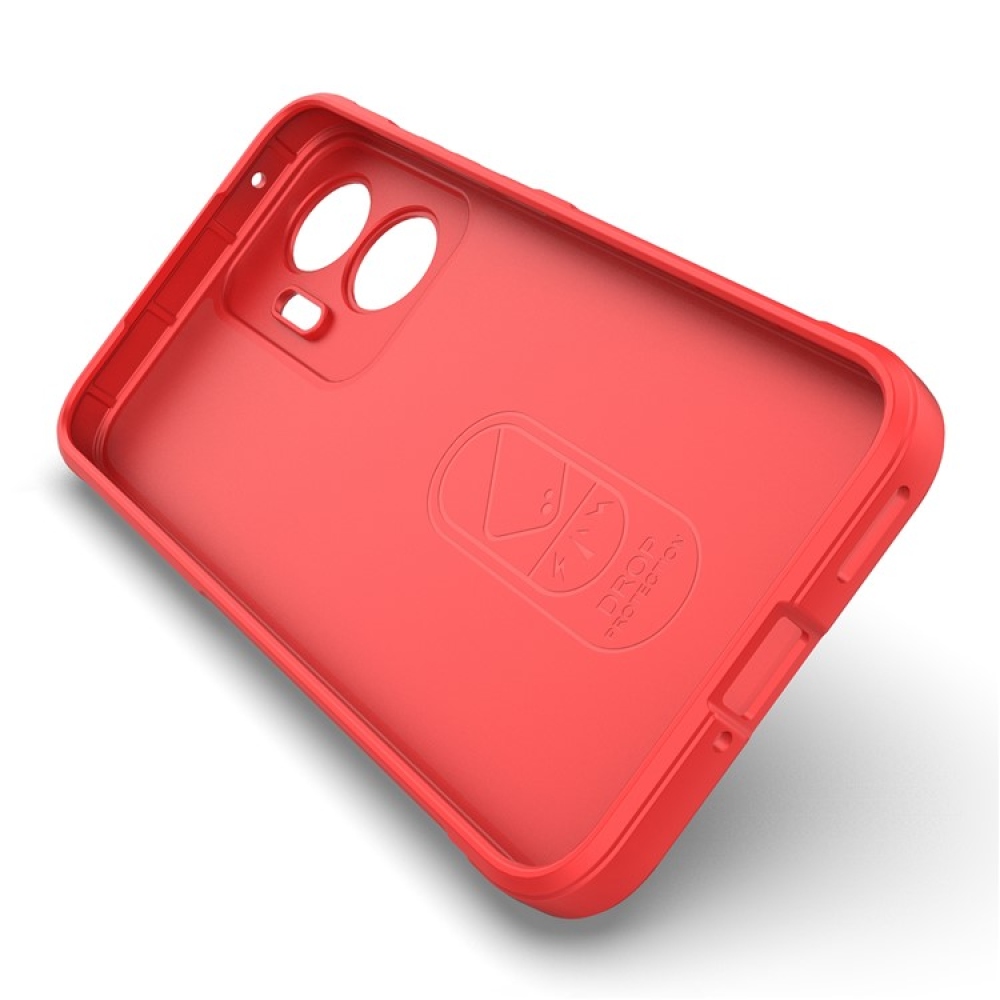 Rugg odolný gelový obal na Xiaomi Poco F7 5G - červený