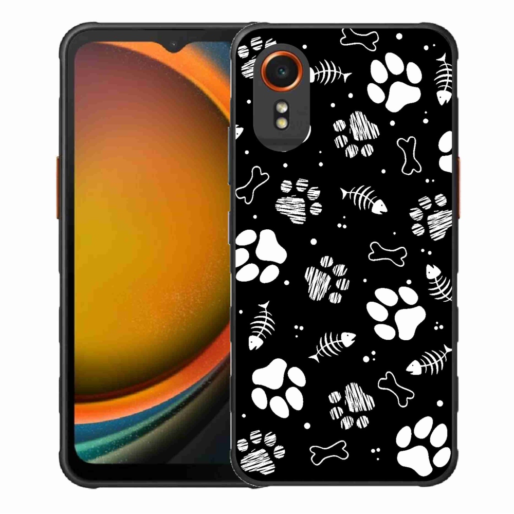 Gelový kryt mmCase na Samsung Galaxy Xcover 7 - psí tlapky
