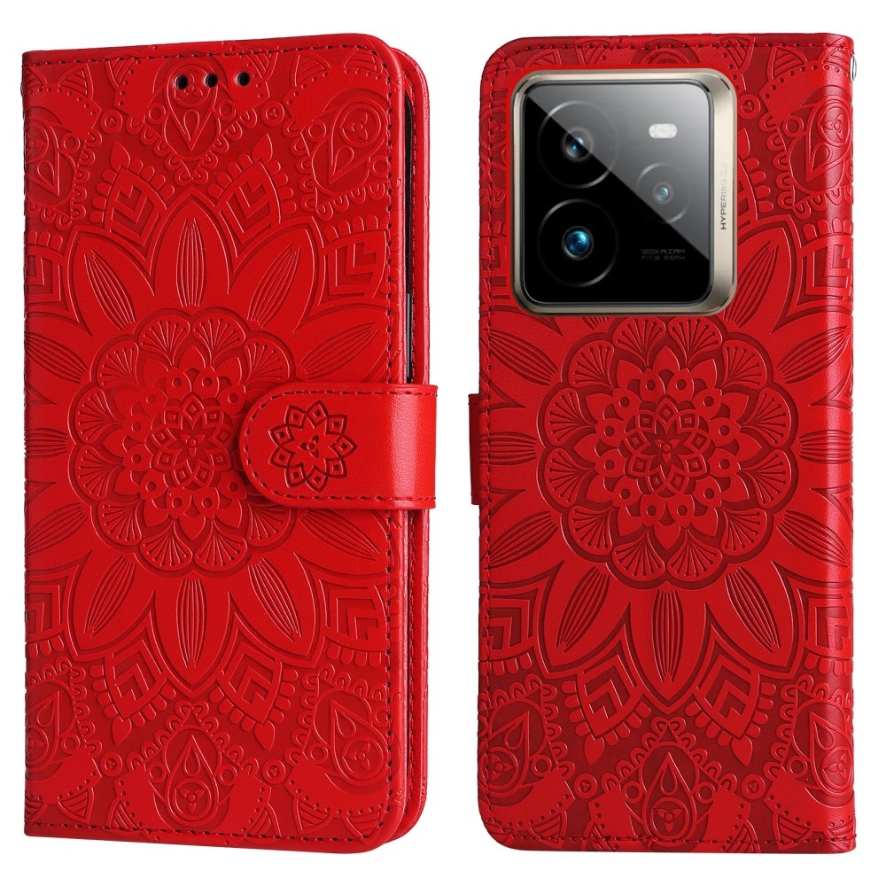 Sunflower knížkové pouzdro na Realme GT 7 Pro 5G - červené