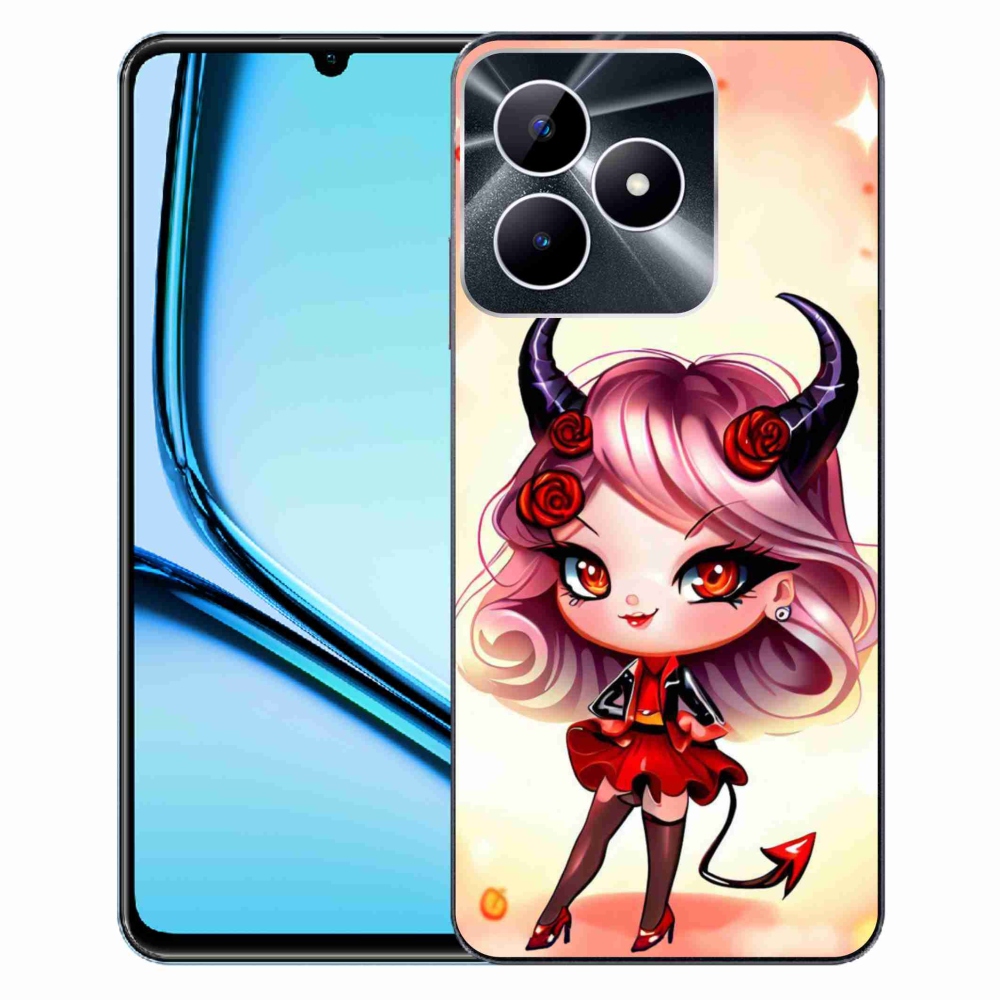 Gelový kryt mmCase na Realme Note 50 - kreslená čertice