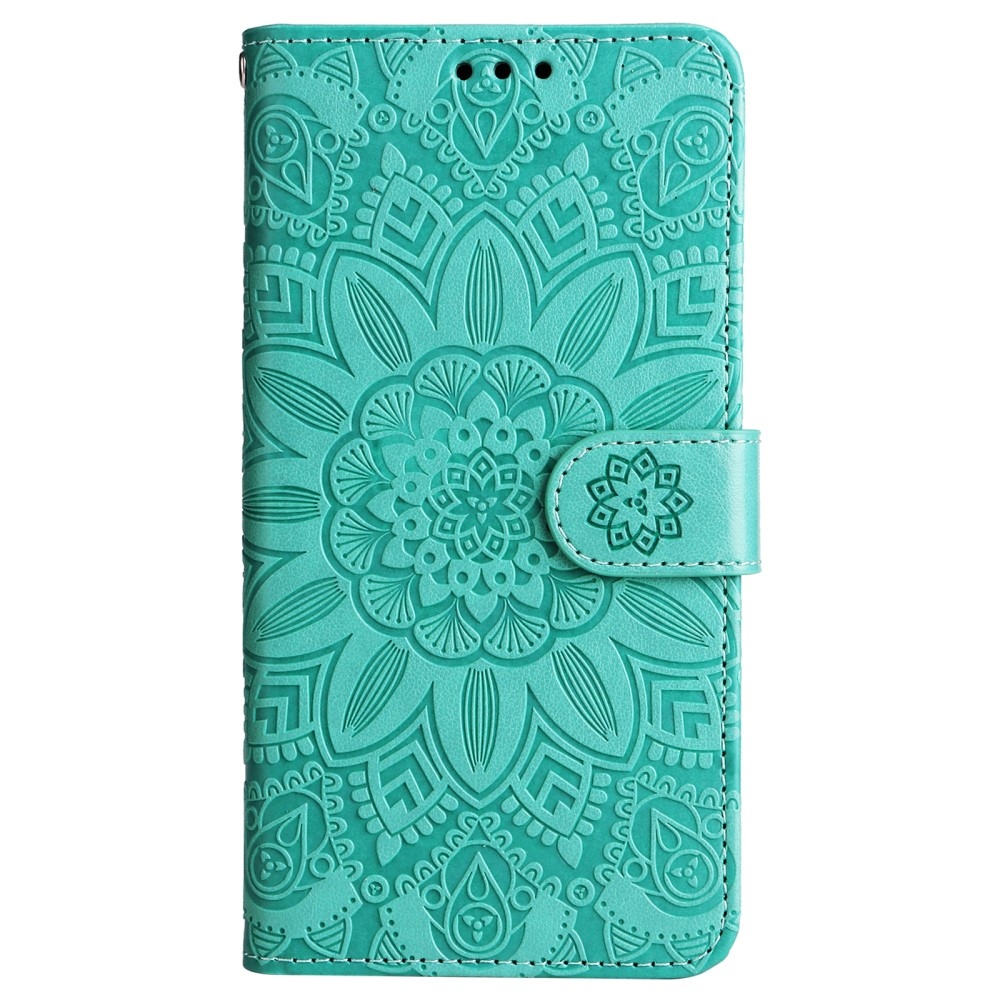 Sunflower knížkové pouzdro na Samsung Galaxy M55 5G - modrozelené